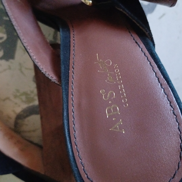 A.B.S Allen Schwartz Black suede Heels - Picture 4 of 7